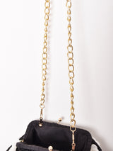 【2色展開】フラワーモチーフ がま口 チェーンバッグ