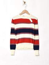 ボーダー クルーネックセーター