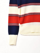 ボーダー クルーネックセーター