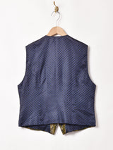 総柄 ジャガード織り ベスト