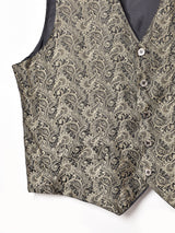 アメリカ製 ペイズリー 織り柄 ベスト