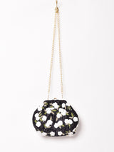 【2色展開】フラワーモチーフ がま口 チェーンバッグ