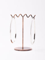 オーバルシルバーピアス