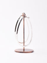 オーバルシルバーピアス