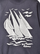 アメリカ製 ボート プリントスウェットシャツ