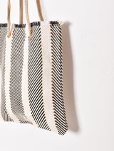 【2色展開】ストロー ストライプ トートバッグ