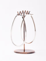 オーバルシルバーピアス