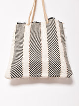 【2色展開】ストロー ストライプ トートバッグ