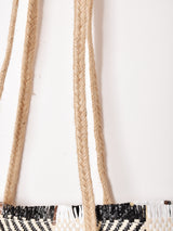 【2色展開】ストロー ストライプ トートバッグ