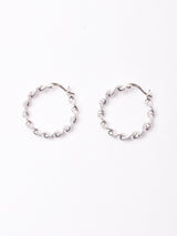 ツイストフープシルバーピアス