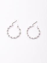 ツイストフープシルバーピアス