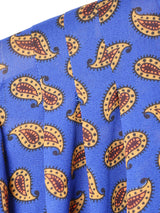 フランス製 ペイズリー柄 長袖 ボウタイブラウス