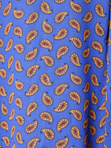 フランス製 ペイズリー柄 長袖 ボウタイブラウス