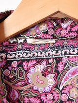 総柄 長袖ブラウス