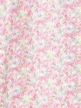 花柄 フリルカラー 長袖シャツ