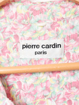 花柄 フリルカラー 長袖シャツ