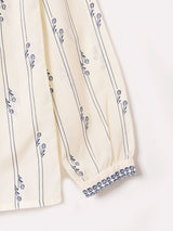 総柄 長袖ブラウス