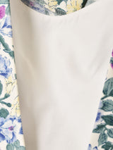 アメリカ製  ベルト付き 花柄 長袖 ワンピース