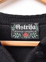 パフスリーブ ベロアテープ チロルカーディガン