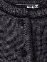 パフスリーブ ベロアテープ チロルカーディガン