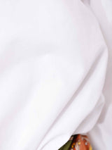 スタンドカラー レースデザイン ホワイトブラウス