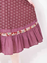 70s GUNNE SAX ベロア切り替えドレス