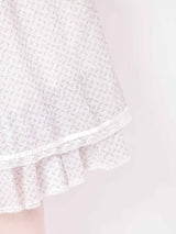 70s GUNNE SAX 小花柄ドレス ホワイト×ラベンダー