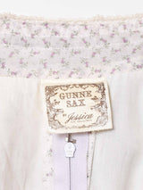 70s GUNNE SAX 小花柄ドレス ホワイト×ラベンダー