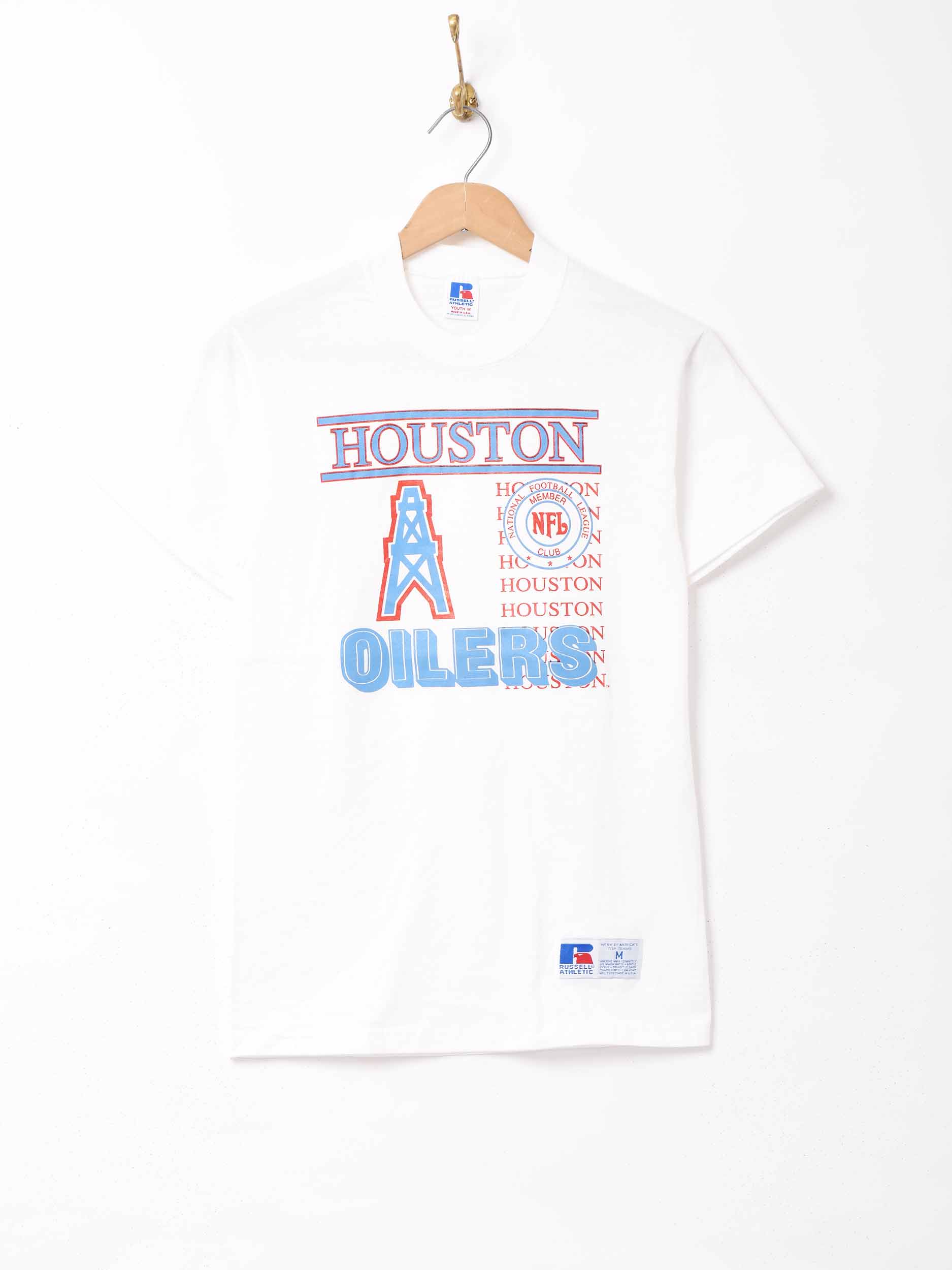 稀少　90s　全プリント　NFL Oilers オイラーズ　Tシャツ