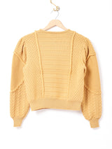 ロープ編み スイッチング チロルカーディガン