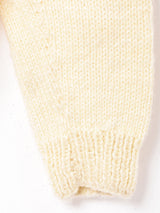 花刺繍 チロルカーディガン アイボリー