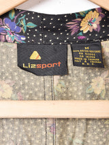 Lizsport フラワー×ドットパターン 総柄ジャケット