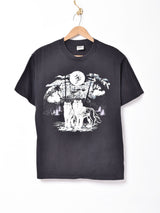 オオカミモチーフ 発泡プリントスウェット