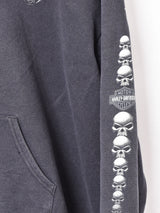 Harley Davidsonスカルモチーフプリント ジップパーカー