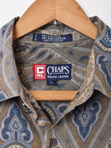 CHAPS Ralph Lauren ペイズリー総柄 長袖シャツ