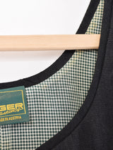 チロリアン リネンベスト ブラック