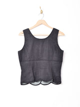 チロリアン リネンベスト ブラック