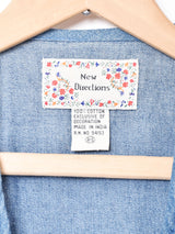 チェックデザイン デニムベスト