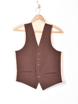 チェック ×無地 リバーシブルベスト