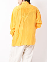 長袖シルクシャツ イエロー