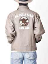 Backers アニマル刺繍 ジップジャケット グレー