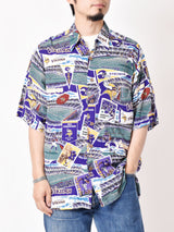 NFL VIKINGS 総柄 ショートスリーブシャツ