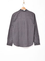 【3色展開】小紋柄 長袖シャツ