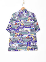 NFL VIKINGS 総柄 ショートスリーブシャツ