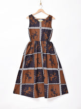 Emerald Motel ドラゴンプリント スリーブレスワンピース