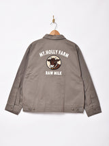 Backers アニマル刺繍 ジップジャケット グレー