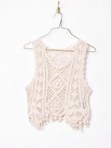 【5色展開】Meridianクロシェニットトップス