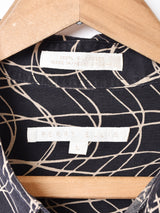 Perry Ellis 総柄 シルク 半袖シャツ