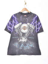 「HARLEY DAVIDSON」バイクプリントTシャツ