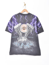 「HARLEY DAVIDSON」バイクプリントTシャツ